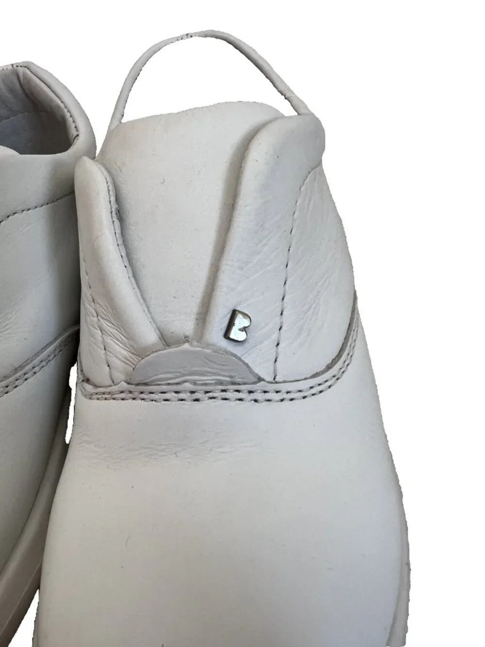 BOBUX I-Walk White Leather Slip On Sneaker Shoes Minimalist Unisex EU 25 US 8.5